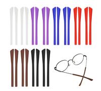 DALAETUS 12 pares de retenedores de silicona de 6 colores antideslizantes para gafas, gancho de oreja, puntas de repuesto suaves para la vida cotidiana, el trabajo y las actividades al aire libre,