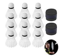 DALAETUS 14 Piezas Volantes de Bádminton y Grip Padel, Duradero Volantes de Bádminton, Cinta de Agarre para Raqueta de Tenis y Bádminton, Overgrips Padel en Interior y Exterior