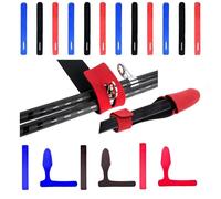 DALAETUS 15 Piezas Correas de Caña de Pescar y 3 Piezas Protector para Caña de Pescar Set, Ajustable Elásticos Caña Pescar Correa para Fijación de Caña de Pescar, Protección de Caña de Pescar