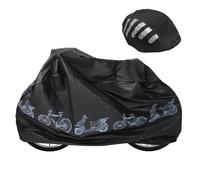 DALAETUS 2 Piezas Funda para Bicicleta Set, Cubierta para Bicicleta con Funda para Casco, Funda Impermeable para Bicicleta Antipolvo, Lluvia, Protección UV, Protección Contra Rayos UV