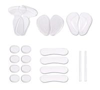 DALAETUS 20 Piezas(7 Pares+6 Adhesivos) Gel Almohadillas Set, Autoadhesivas Protector Talon Para Hombres Y Mujeres, Antideslizante Taloneras Silicona úTiles Contra Dolores Y Ampollas(Transparente)