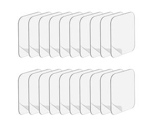 DALAETUS 20 Piezas Cinta Adhesiva de Doble Cara Extrafuerte, Cinta Doble Cara Transparente, Lavable, Gel Nano, Sin Rastro, 6cm, para Montaje DIY Artesanía Hogar Oficina Paredes Suelo Puertas Colgar