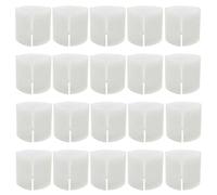 DALAETUS 20 Piezas Espaciadores de Cortinas Set, 4.8cm Redondo Separadores de Cortina para Barras de hasta 35 mm, Perfectamente Plisado Espaciadores de Cortina para Cortinas con Ojales(Blanco)