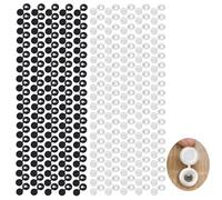 DALAETUS 200 Piezas Tapa de Tornillo de Plástico, Cubiertas de Tornillos, para Protección y Decoración (Negro y Blanco)
