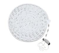 DALAETUS Cinta de plomo de 5 m, elegante alambre de cortina para mosquitera, ideal para cortinas de exterior y pesas, color blanco