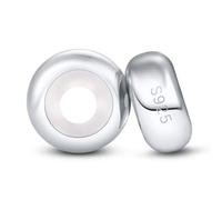 DALARAN Abalorios de plata de ley 925 para pulsera Pandora, 7.5 mm x 3.67 mm, Plata de ley Plata Caucho, No es una piedra preciosa