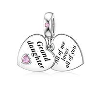 DALARAN S925 Madre Hermana Encantos para Mujeres Pandora Pulseras Hija Esposa Encanto Forma de Corazón