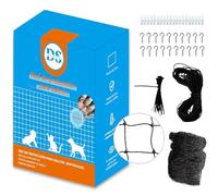 DALARES Red para Gatos Reforzada con Alambre | 4x3m Negro | Malla Protectora de 12 Hebras Resistente a Mordeduras | Red de Seguridad para Balcones, Ventanas y Terrazas | Kit Accesorios Gatos Incluido