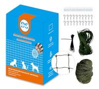 DALARES Red para Gatos Reforzada con Alambre | 4x3m Verde | Malla Protectora de 12 Hebras Resistente a Mordeduras | Red de Seguridad para Balcones, Ventanas y Terrazas | Kit Accesorios Gatos Incluido