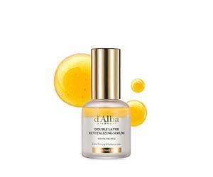 d'alba Piedmont| Sérum revitalizante de doble capa de trufa blanca italiana, sérum hidratante de 100 horas, suero de solución doble 2 en 1, sérum luminoso y humectante duradero,