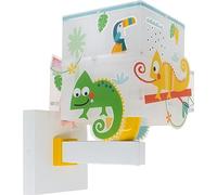 Dalber Lámpara aplique de pared infantil Happy Jungle Camaleón animales jungla, 63319, E27