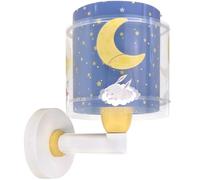 Dalber Lámpara Aplique De Pared Infantil Moon Dreams animalitos luna nubes estrellas azul, 76639, E27