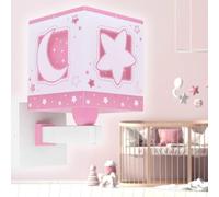 Dalber Lámpara aplique de pared infantil Moonlight Luna y Estrellas ROSA, 63239SN, E27