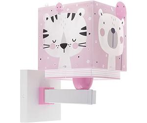 Dalber Lámpara Aplique Infantil De Pared Baby Jungle Jungla Oso León Tigre Conejo Rosa, 63119S, E27