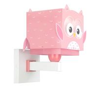 Dalber Lámpara Aplique Pared Infantil Búho Rosa