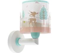 Dalber Lámpara Aplique Pared Infantil Ciervo Rosa 61279 | Lámpara aplique de pared con instalación directa a la corriente o mediante cable con interruptor incluido. Loving Deer