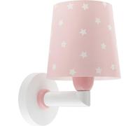 Dalber Lámpara Aplique Pared Infantil Estrellas Rosa 82219S E27 | Lámpara aplique de pared con instalación directa a la corriente o mediante cable con interruptor incluido. Star Light