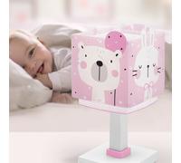 Dalber Lámpara de mesa infantil Baby Jungle, rosa, G4, ancho 14 cm