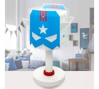 Dalber Lámpara de mesa infantil Blue Hero, G4, Ø 15 cm