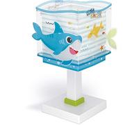 Dalber Lámpara de mesa o mesita infantil Little Shark Tiburones Animales, lámparas infantiles, 63471, E14