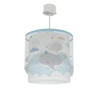 Dalber Lámpara de techo colgante infantil Ballenas Azul animales, 15W, 61172T