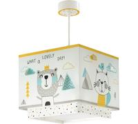 Dalber Lámpara De Techo Colgante Infantil Hello Little, Animales Bosque, Multicolor, 73242M, E27, lámparas infantiles, habitación niños.