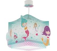 Dalber - Lámpara de Techo Colgante Infantil Mermaids Sirenas | Iluminación Decorativa | Ambiente Mágico de Sirenas, Turquesa, Lámparas infantiles, con fluorescencia.