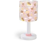 Dalber Lámpara Infantil De Mesa, Mesita y Luz Quitamiedos Baby Teddy Ositos Nubes Rosa, 41571S, G4-4W LED - Bombilla incluida