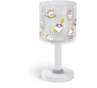 Dalber Lámpara Infantil De Mesa, Mesita y Luz Quitamiedos Kawaii Friends Gris animalitos, 41761E, G4-4W LED - Bombilla incluida