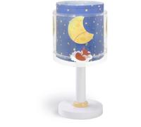Dalber Lámpara Infantil De Mesa, Mesita y Luz Quitamiedos Moon Dreams animalitos luna nubes estrellas azul, 76631, G4-4W LED - Bombilla incluida
