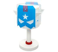 Dalber Lámpara Infantil De Mesa o Mesita Blue Hero Superhéroes, 61811N, G4-4W LED - Bombilla incluida, habitación niños, brilla en la oscuridad
