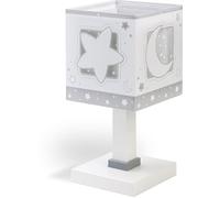 Dalber Lámpara Infantil De Mesa o Mesita Moonlight Gris Luna y Estrellas, 63231NE, G4-4W LED - Bombilla incluida