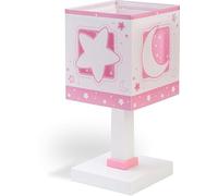 Dalber Lámpara Infantil De Mesa o Mesita Moonlight Rosa Luna y Estrellas, 63231NS, G4-4W LED - Bombilla incluida