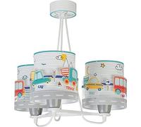 Dalber Lámpara infantil de Techo 3 Luces Baby Travel Coches y Aviones