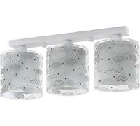 Dalber Lámpara Infantil Plafón Techo 3 luces Clouds Nubes Gris