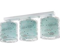 Dalber Lámpara Infantil Plafón Techo 3 luces Clouds Nubes verde mint, 15 W, 51 x 15 x 20.5 cm