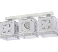 Lámpara - Plafón de techo 3 luces infantil Moonlight Luna y Estrellas gris DALBER
