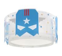 Dalber Lámpara Plafón De Techo Infantil Blue Hero Superhéroe, 2 luces E27-15W, habitación niños