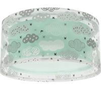 Dalber Lámpara Plafón De Techo Infantil Clouds Nube Verde, Plafones Infantiles, 41416MH, E27-2 x 15W