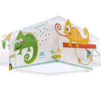 Dalber Lámpara Plafón De Techo Infantil Happy Jungle Camaleón animales jungla, 63316M, E27-2 x 15W