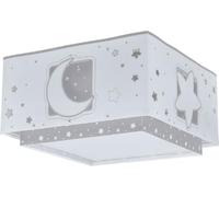 Dalber Lámpara Plafón De Techo Infantil Moonlight Luna y Estrellas Gris, Plafones Infantiles, 63236ME, E27-2 x 15W
