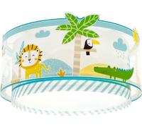 Dalber Lámpara Plafón De Techo Infantil My Little Jungle Animales Jugla, Plafones Infantiles, 76116M, E27-2 x 15W