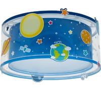 Dalber Lámpara Plafón De Techo Infantil Planets Planetas Sistema Solar Azul, Plafones Infantiles, 41346M, E27-2 x 15W