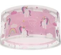 Dalber Lámpara Plafón De Techo Infantil Unicornios Animales Unicorns, Plafones Infantiles, 41596M, E27-2 x 15W