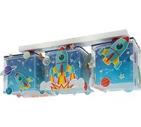 Dalber Lámpara Plafón Infantil 3 Luces Rocket Cohete Azul 63353 E27 | E27 - 3 x 15W; plafones infantiles