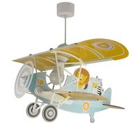 Dalber Lámpara Techo Colgante Infantil Avión León Azul 54602 E27