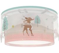 Dalber Plafón de techo infantil Loving Deer Ciervo animales rosa, 61276, E27, 15W