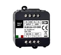 Dalcnet DLM1224-1CV-DMX LED Dimmer Bus DMX512 12V 24V 10A Botón N.O. 0/1-10V Potenciómetro