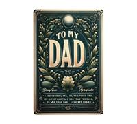 Dale Amor A Mi Papá, El Amor De Mi Padre Metal Cartel Decoración Cartel De Chapa Vintage Letrero De Estaño Para Bar Cafetería Cerveza 20X30Cm