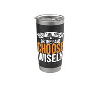 Dale la vuelta a la mesa o el juego, elige Wisely Game Night Vaso térmico de acero inoxidable de doble pared